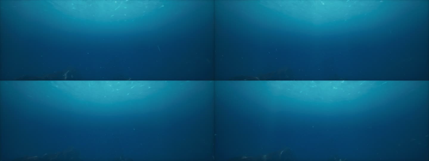 深海波光海底泡沫背景