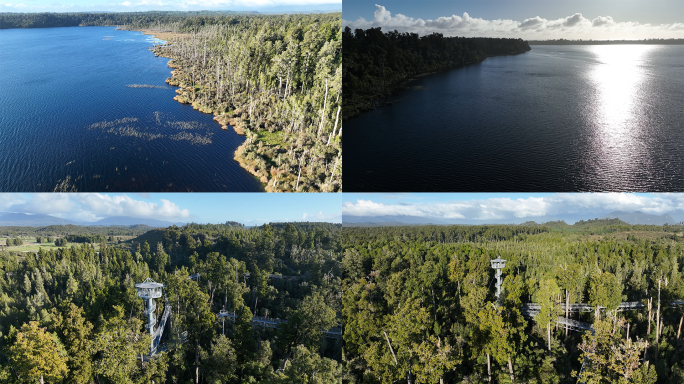 航拍片头安静大自然氧吧森林防火灯塔观察塔