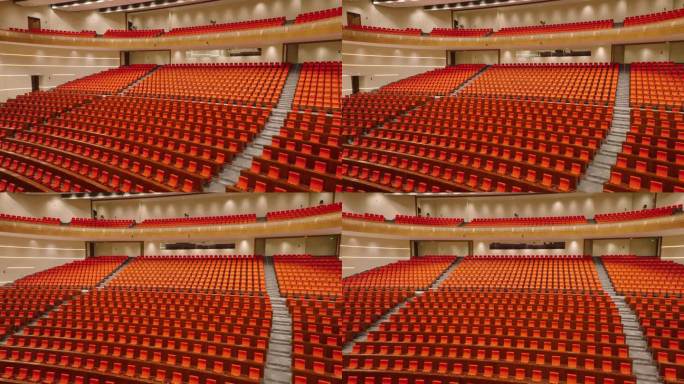 崭新无人的剧院音乐厅报告厅空镜
