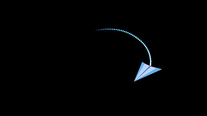 蓝色纸飞机粒子线条多角度运动通道02