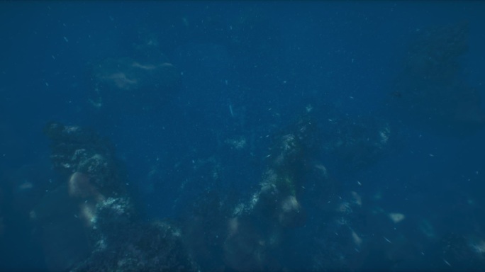 深海波光海底背景