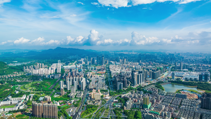 深圳龙华区大景航拍延时