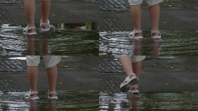 小朋友雨后踩水【50p】