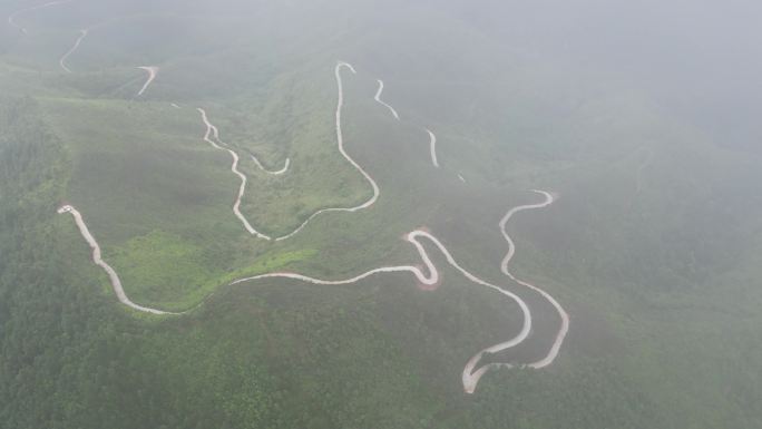 盘山赛道俯瞰  俯拍大地