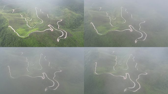 盘山赛道俯瞰  俯拍大地