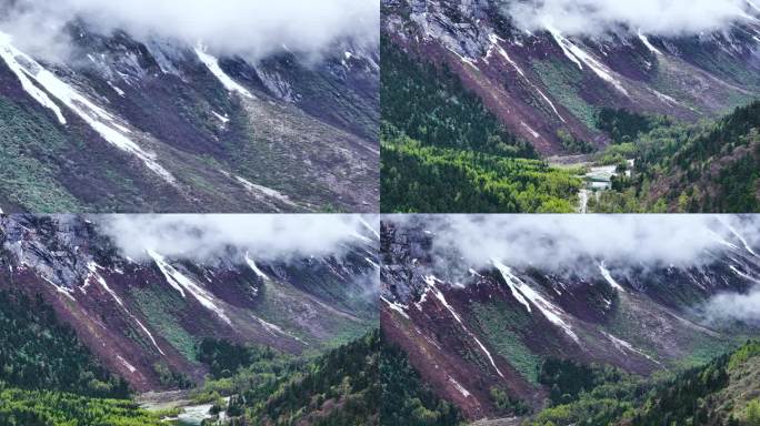 4K航拍川西阿坝州毕棚沟风光美景