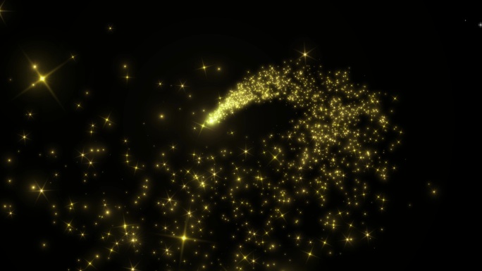 【素材包】八款金色星光粒子转场