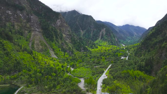 4K航拍川西阿坝州毕棚沟风光美景