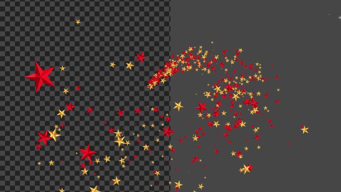 【素材包】八款五角星粒子转场