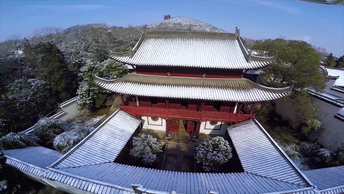 李白文化太白楼采石矶雪景李白墓园太白园林