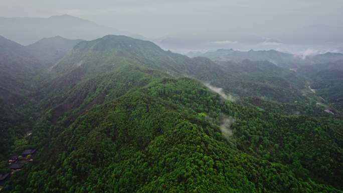 航拍丽水缙云仙都景区自然风光