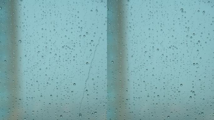 雨天窗户上的雨滴