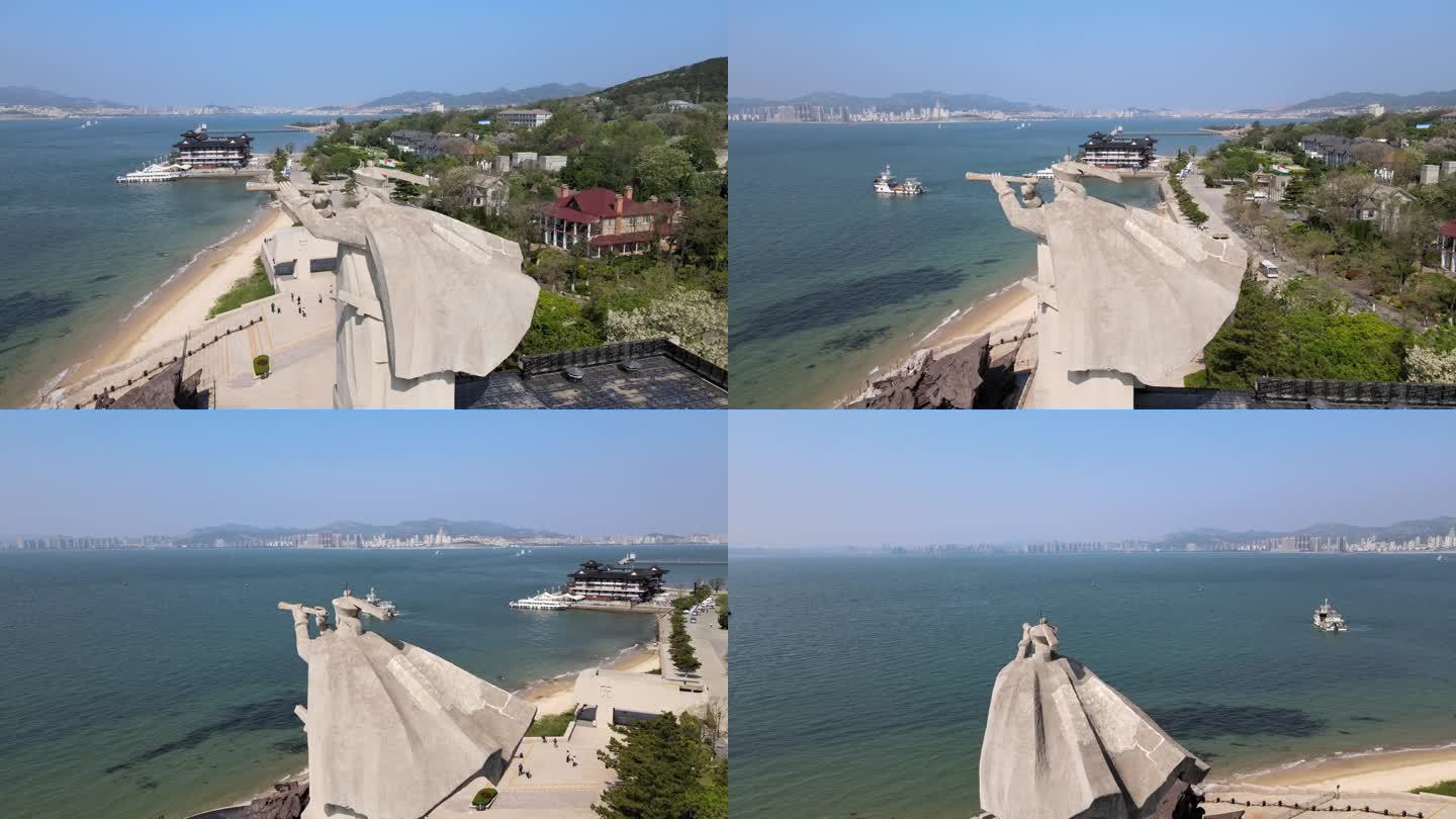 威海刘公岛甲午海战纪念馆实拍航拍