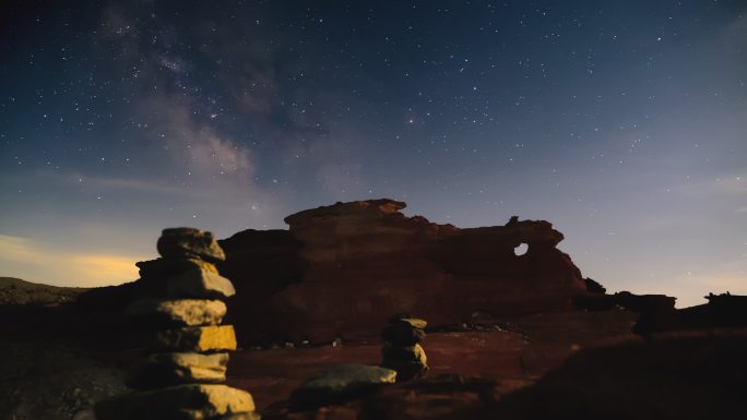 银河 峡谷 延时摄影 神秘 过场  山谷