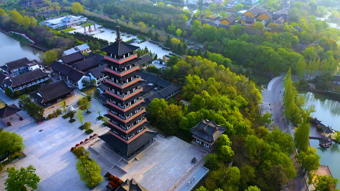 扬州大明寺航拍