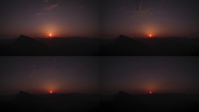 航拍4K50帧夕阳日落