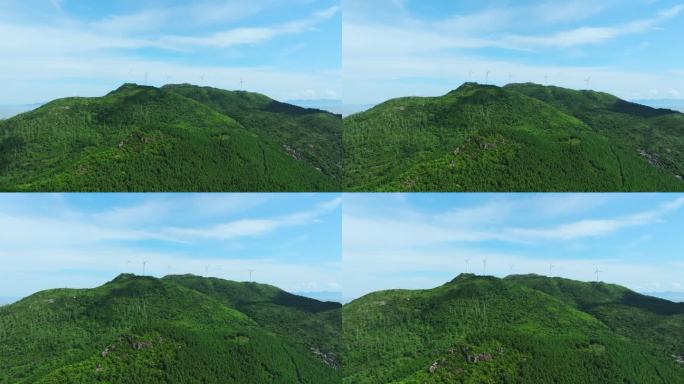 风力发电清洁能源山脉大气空镜航拍