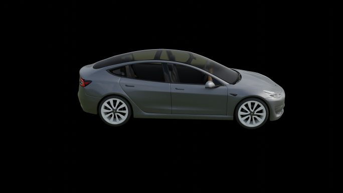 特斯拉Tesla Model 3透明旋转