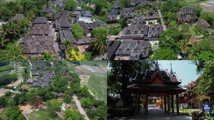 西双版纳勐景来佛寺4k航拍01