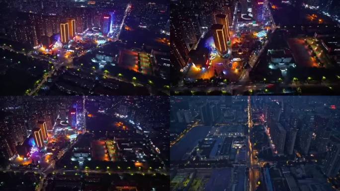 郑州高新区城市夜景航拍