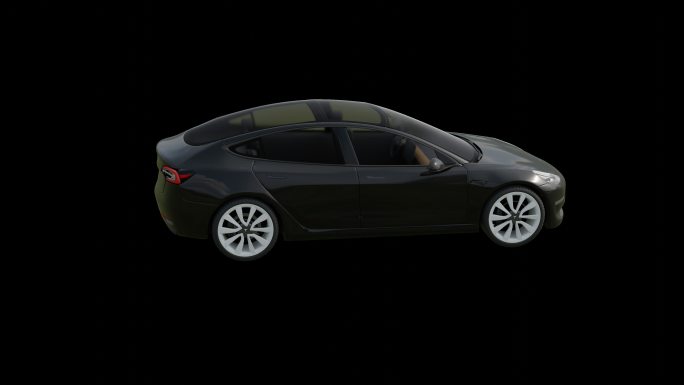 特斯拉Tesla Model 3旋转透明