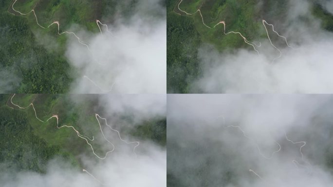 盘山赛道俯瞰  俯拍大地