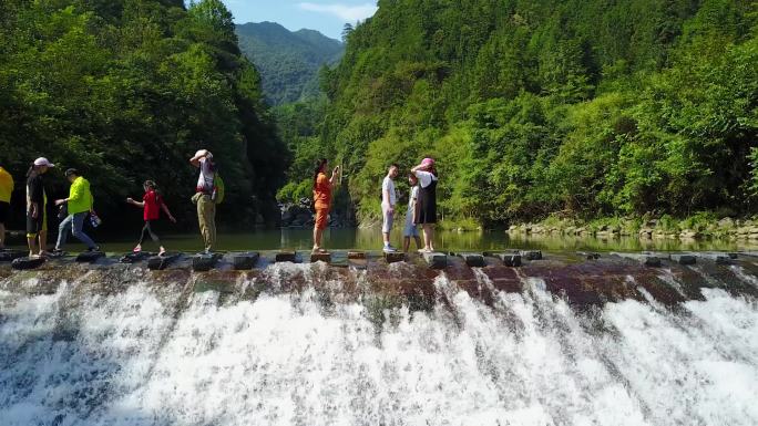 旅游山水皖南皖南旅游自然风光景色怡人瀑布