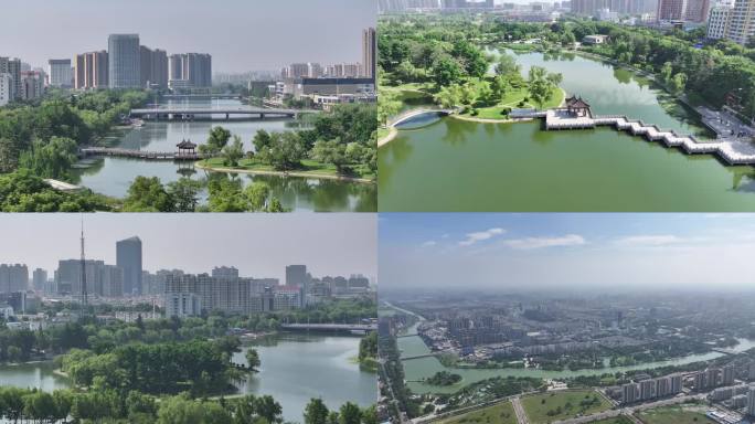 【4K】宿迁航拍  黄河故道水景公园