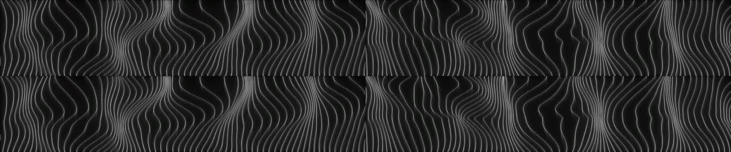 舞台背景6k-抽象黑白抽象粒子波纹线条