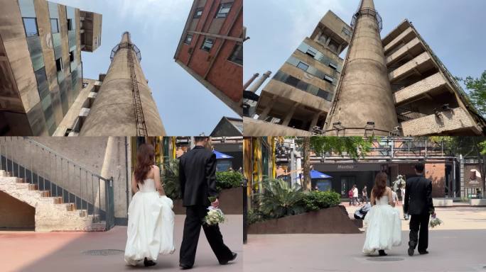 婚纱照拍摄复古风工业风商业街东郊记忆