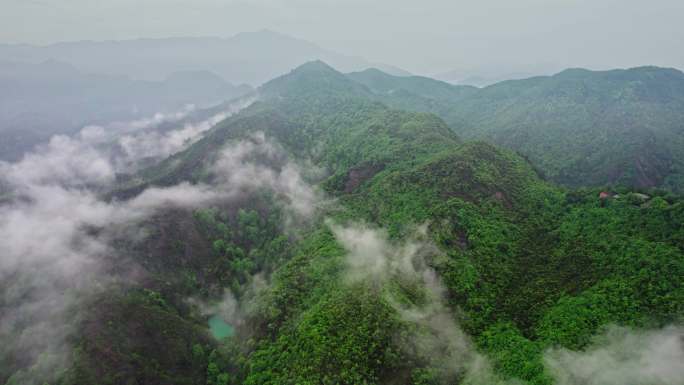 航拍丽水缙云仙都景区自然风光