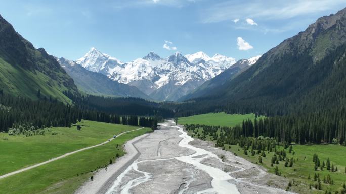 高山森林草原河流