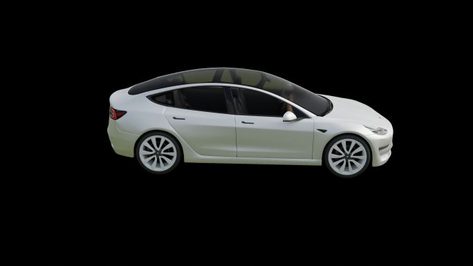 特斯拉Tesla Model 3旋转透明