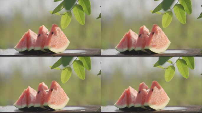 夏天素材西瓜广告吃西瓜清凉一夏向往自由