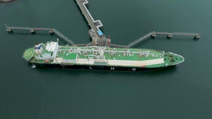 航拍LNG船 LNG码头