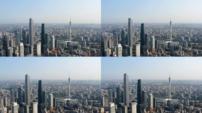 广州珠江新城城市航拍视频