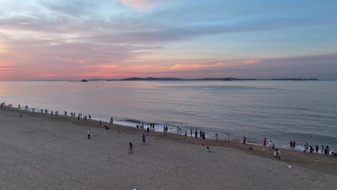 海边沙滩日出朝霞