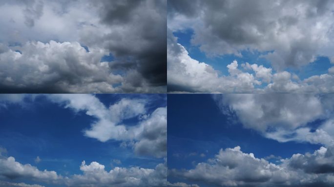 乌云散开阴转晴天气变化阴天延时天空动态云