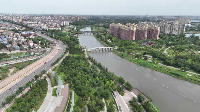 河南新郑城市地标大景空镜头原素材航拍