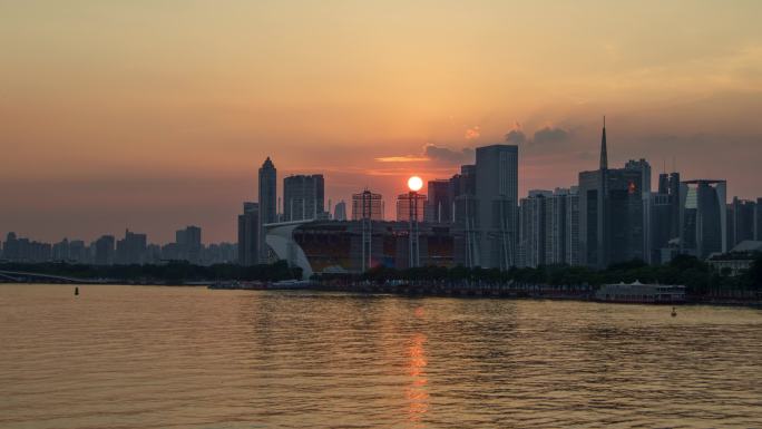 海心沙体育馆日落