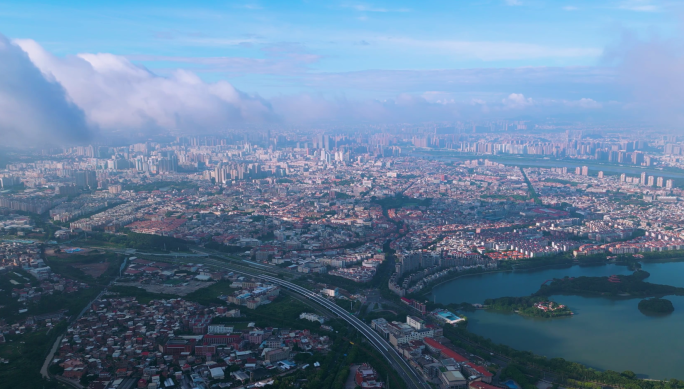 泉州市中心 高空全景航拍