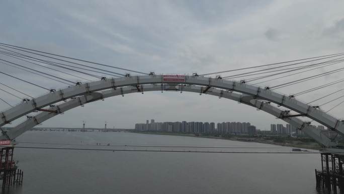 南昌 在建 复兴大桥 施工工地 跨江大桥