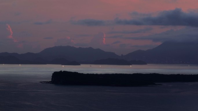 海边黄昏 大海夜色