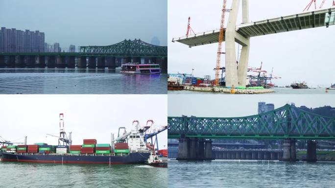 湖面行驶 波光粼粼 都市风光