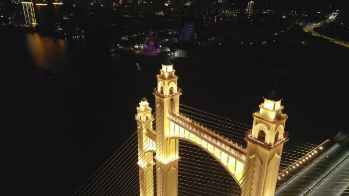 开平金山大桥 开平网红桥 开平夜景