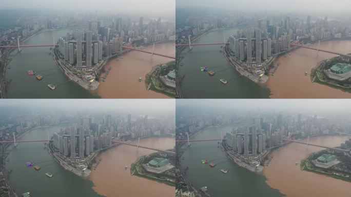 重庆两江交汇鸳鸯锅