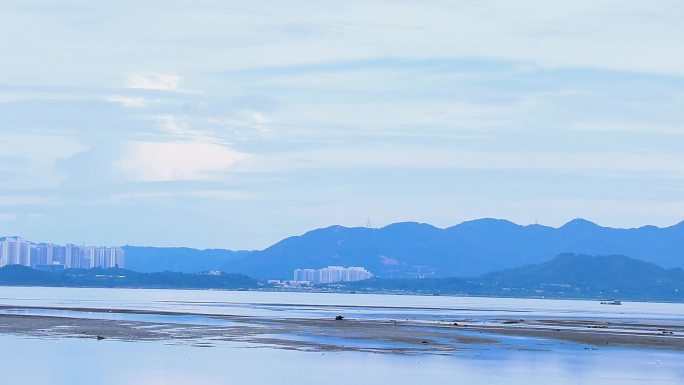 退潮后的海面 海边 海面 海边公园