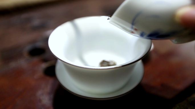 茶艺师泡茶实拍原素材