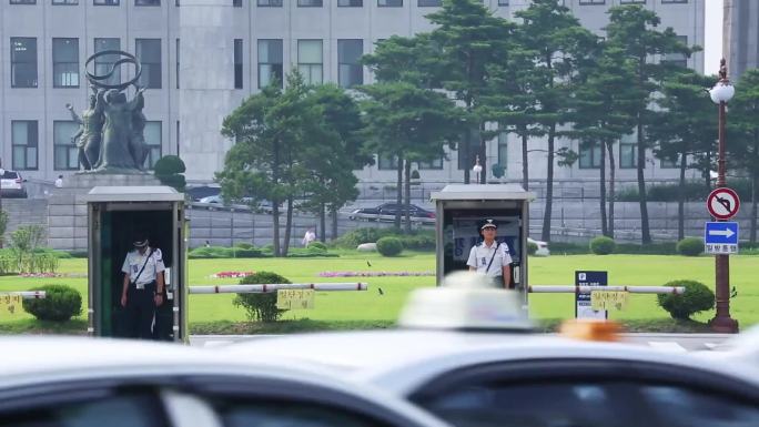 国外城市 繁华都市 街角行人