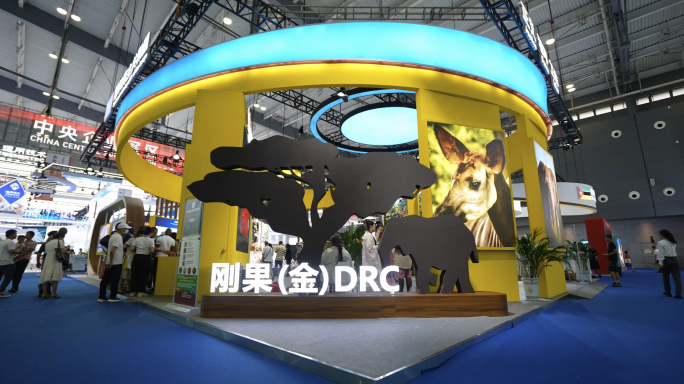 4K第三届中非经贸博览会移动空镜